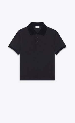 monogram polo shirt in cotton piqué