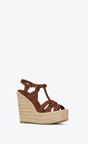 tribute espadrilles wedge in smooth leather