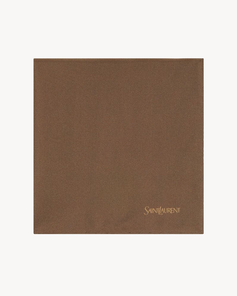 SAINT LAURENT pocket square in silk twill