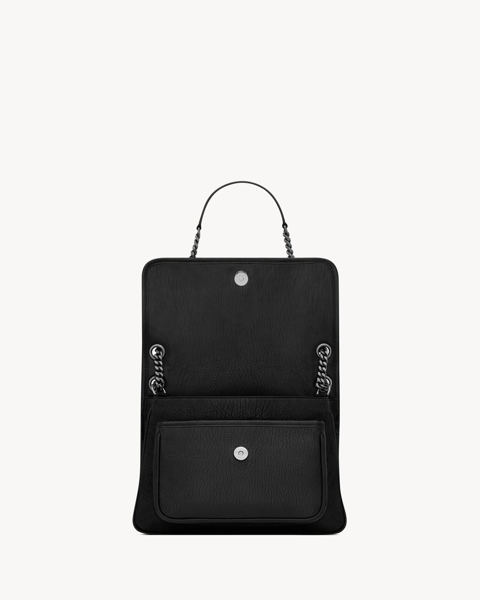 YSL 25S NIKI BAG 18 IN BLACK GLOSSY CALFSKIN GOLD HARDWARE