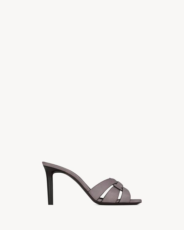 Tribute mules in smooth leather