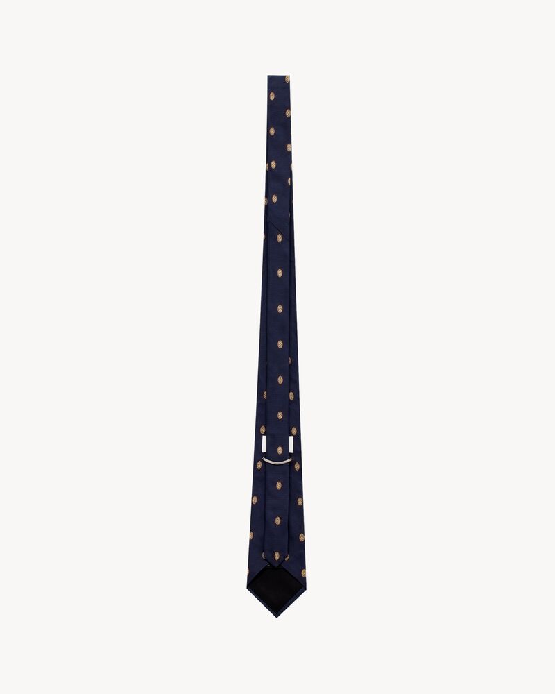 wide tie in medallion silk jacquard