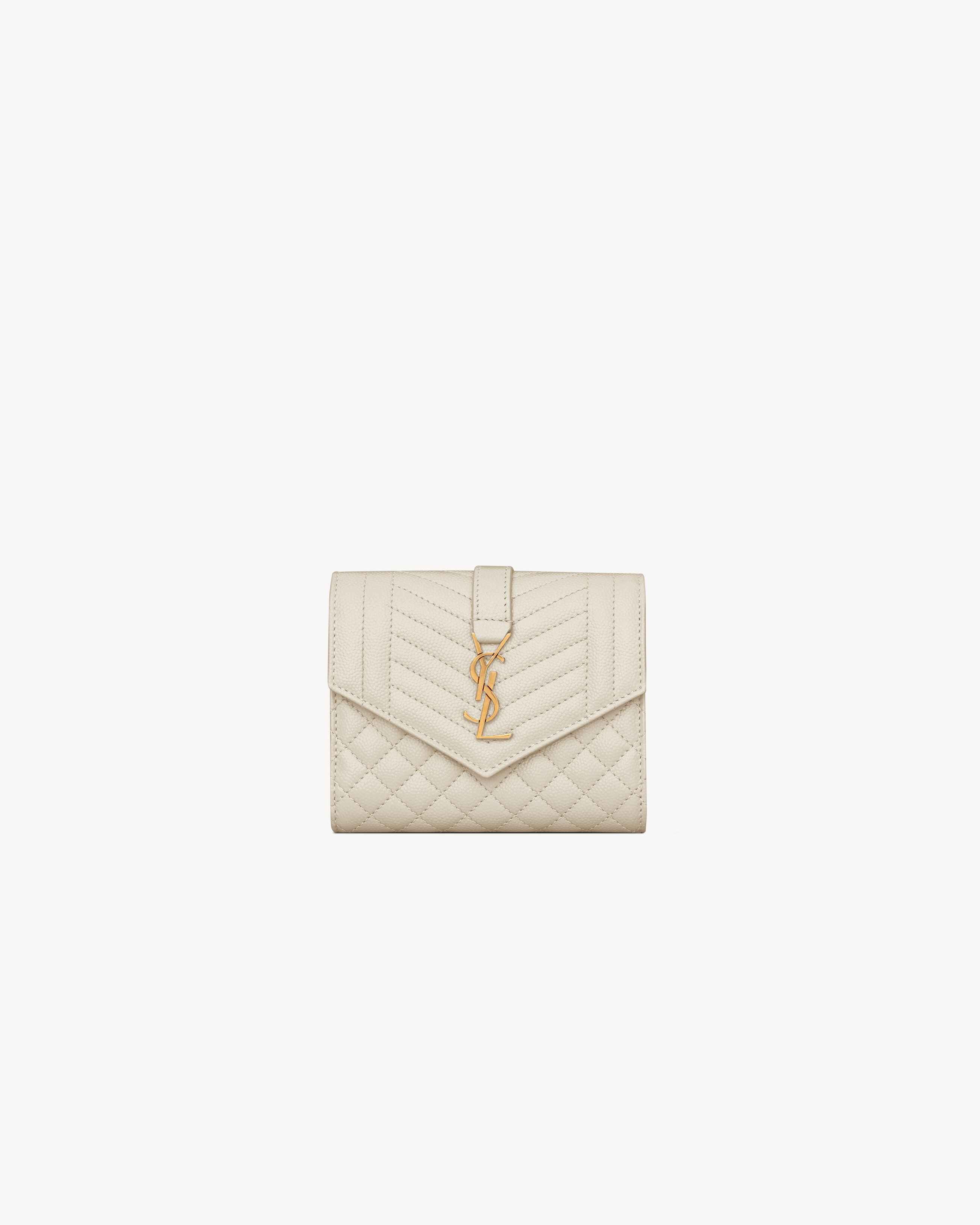 monogram compact tri fold in grain de poudre embossed leather