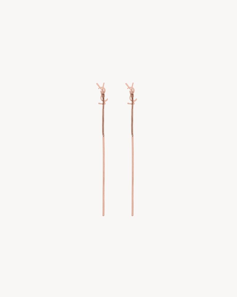 Opyum ysl long threader earrings in metal Clearance