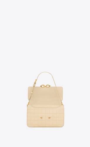 le maillon satchel in quilted nubuck suede