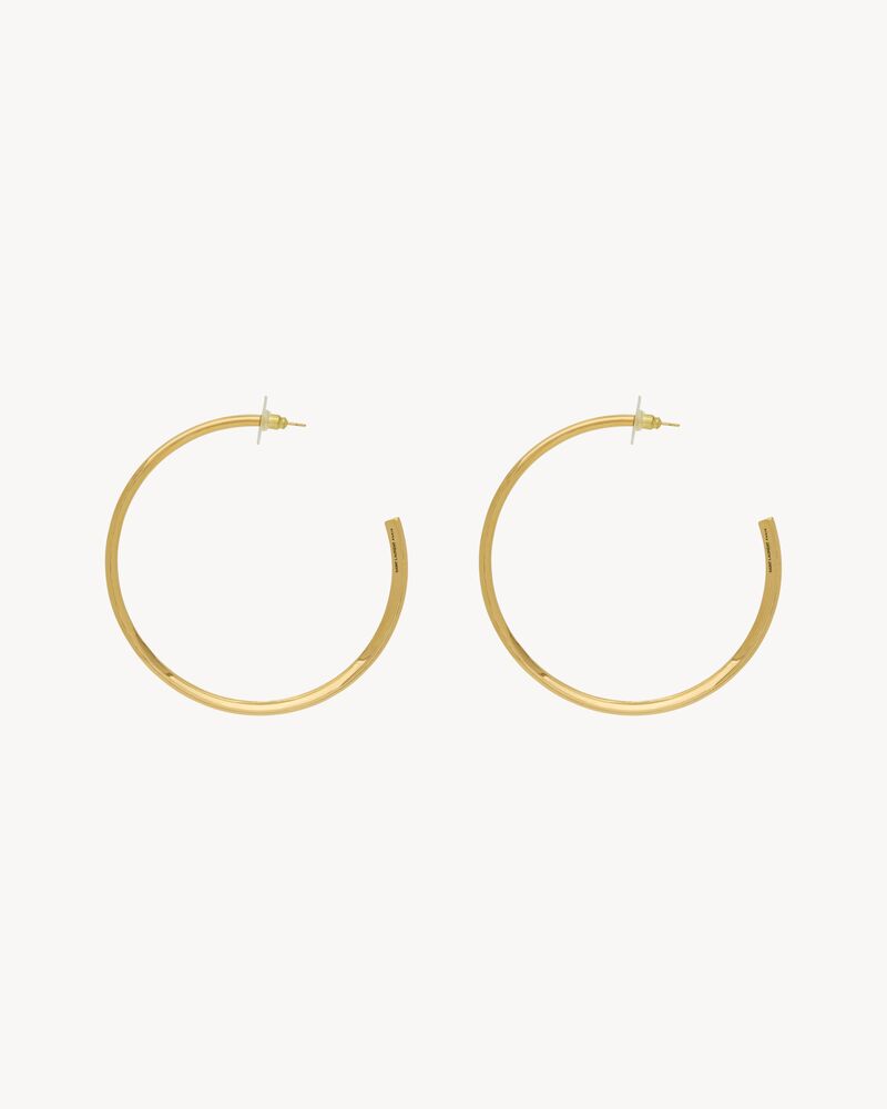 HEART HOOP EARRINGS IN METAL