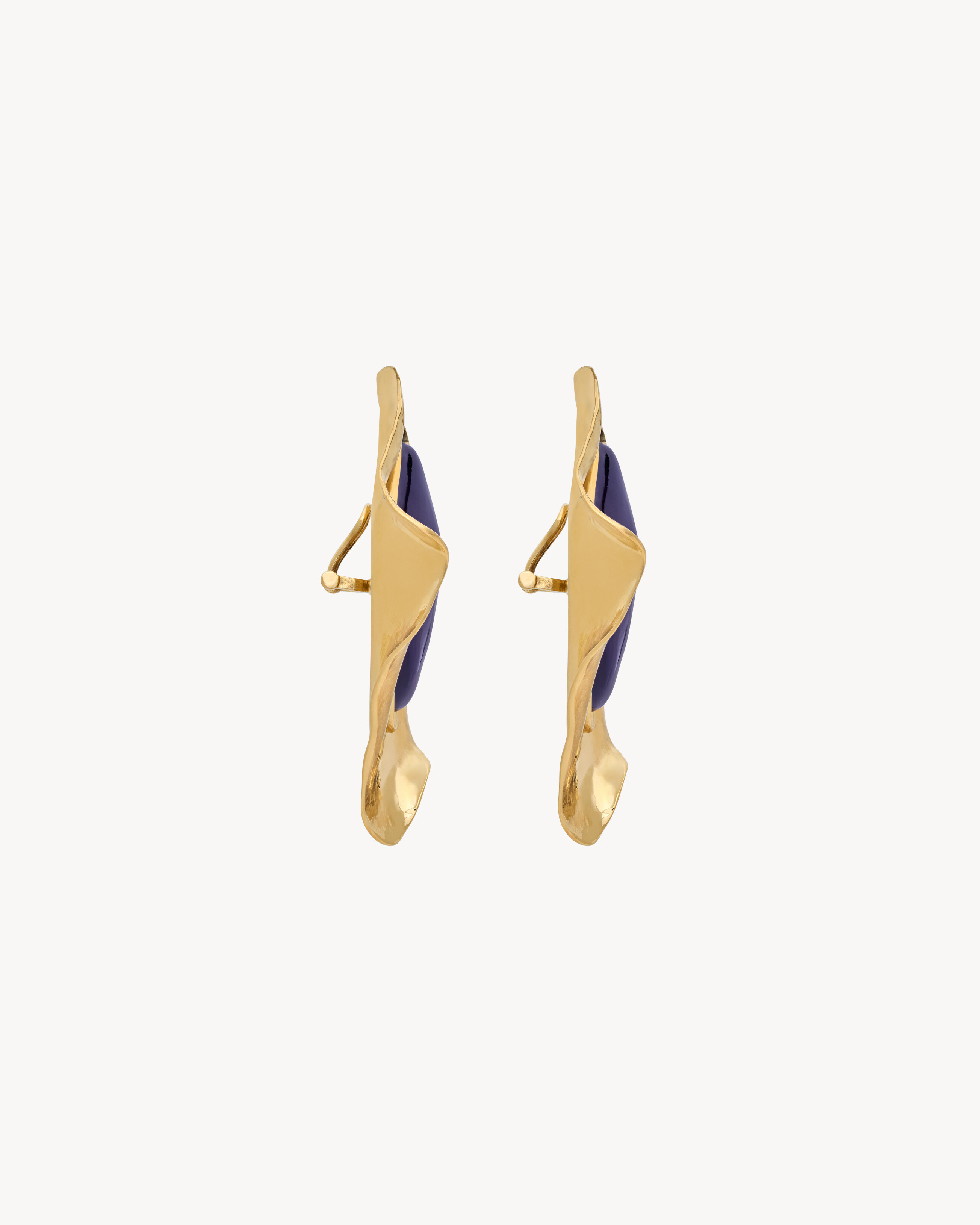 cabochon earrings in resin and metal