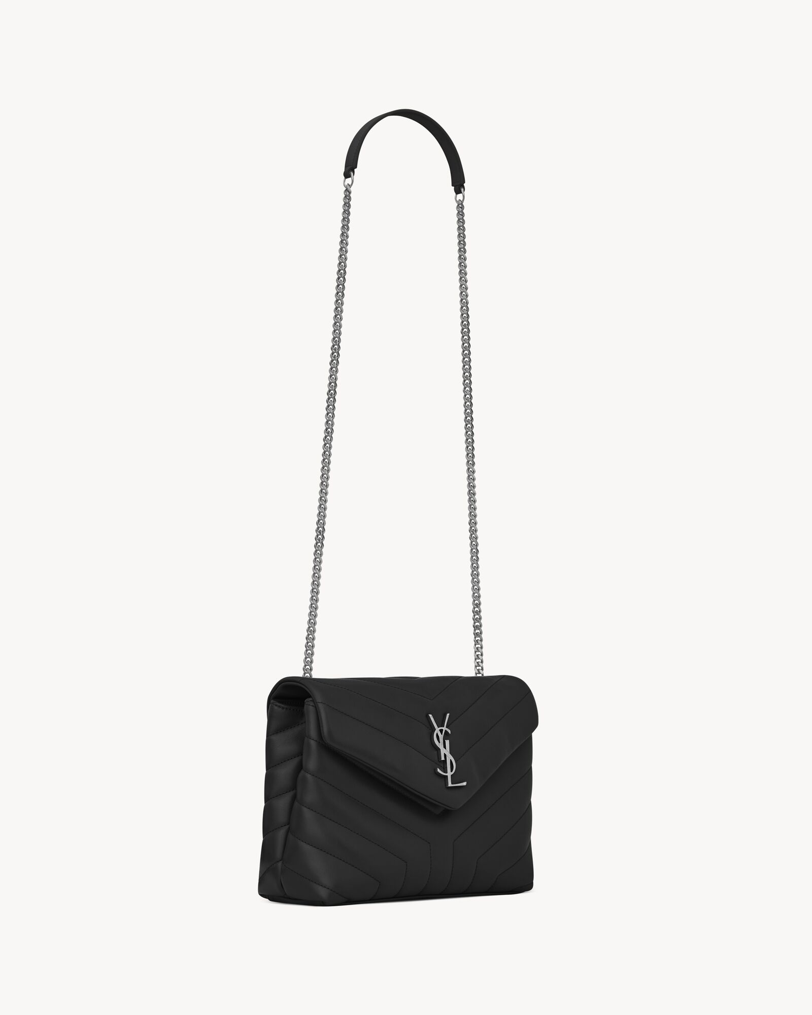 Kleine loulou tasche mit kette in schwarz Saint Laurent Deutschland