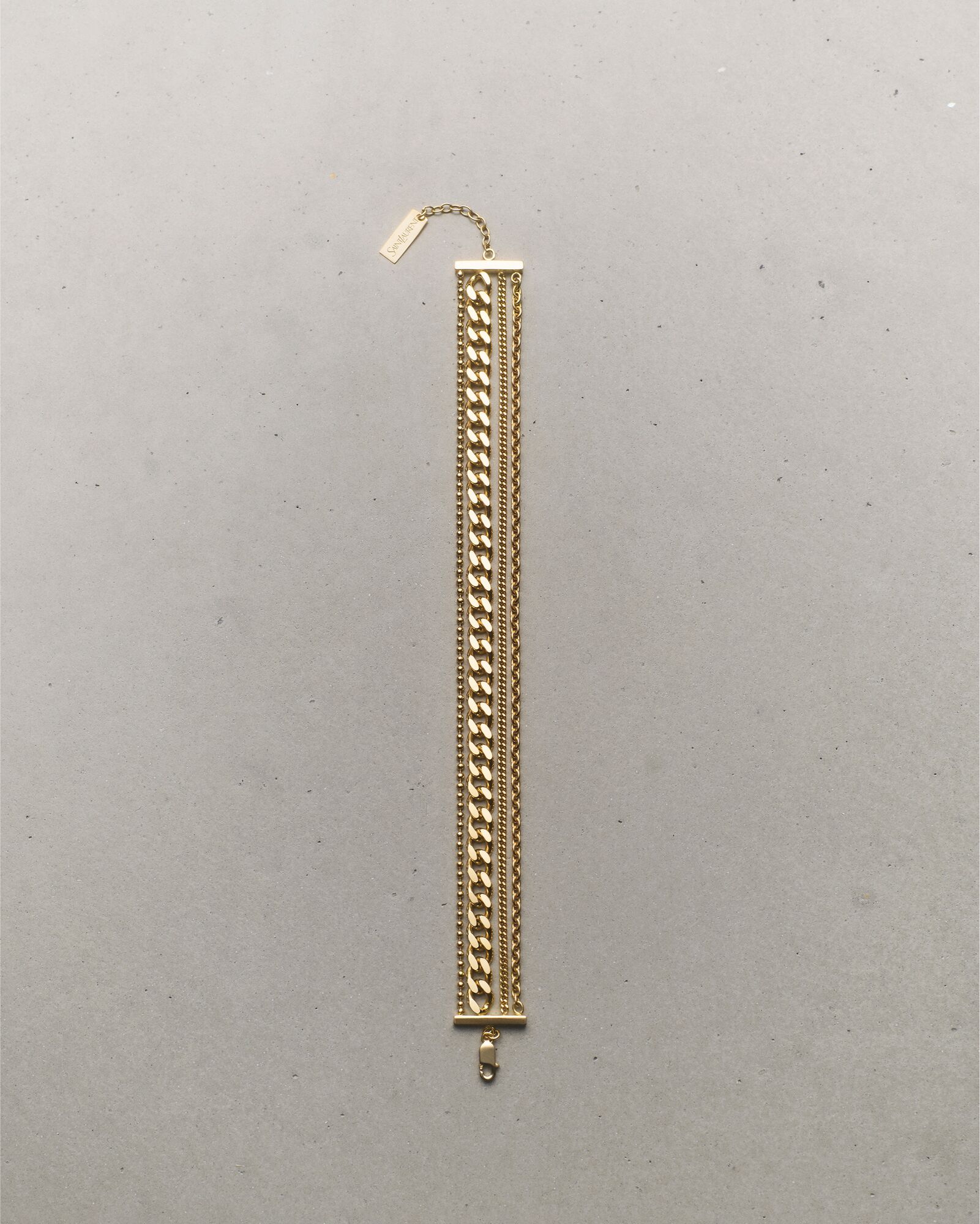 multi-chain bracelet in 18K yellow gold | Saint Laurent | YSL US