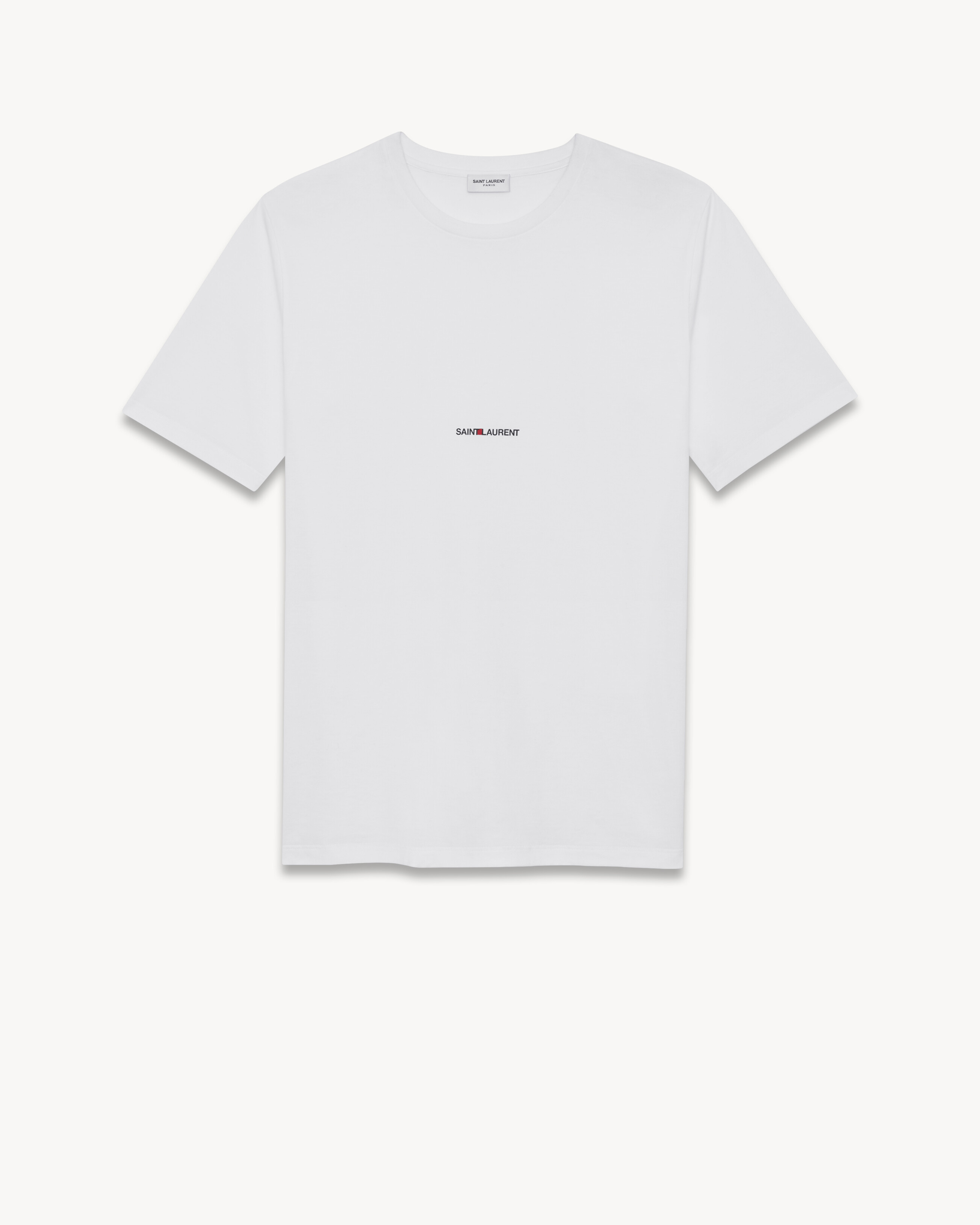 saint laurent」半袖tシャツ（ホワイト/コットンジャージ） | Saint