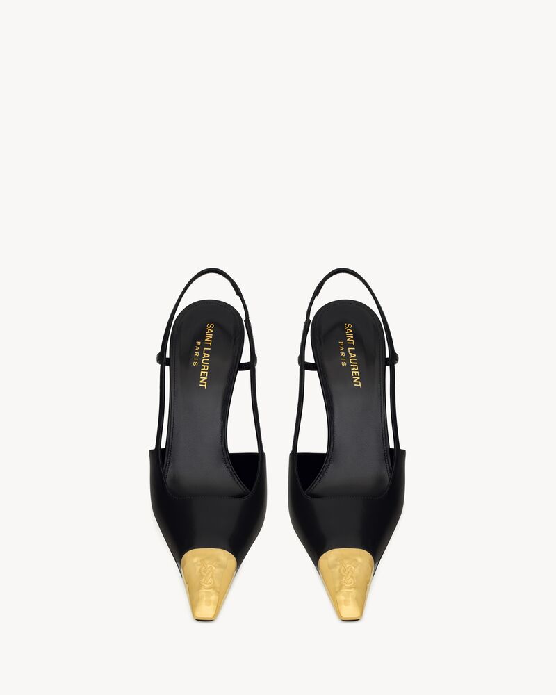 JEANNE slingback pumps in smooth leather