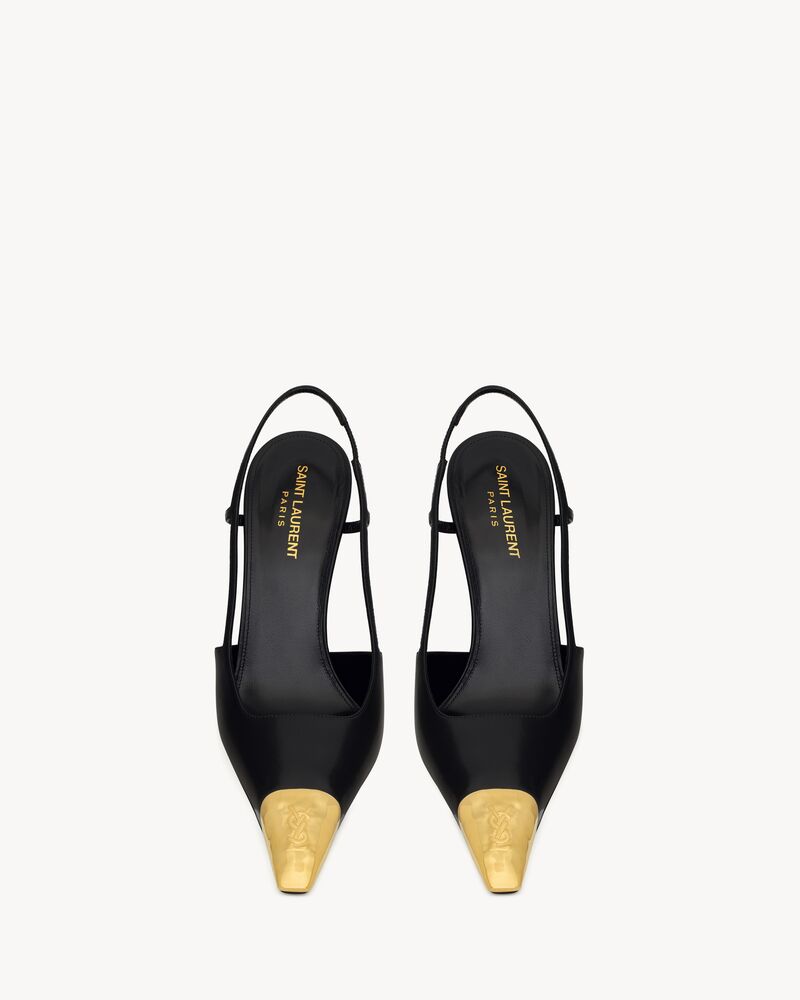 JEANNE slingbacks en cuir lisse