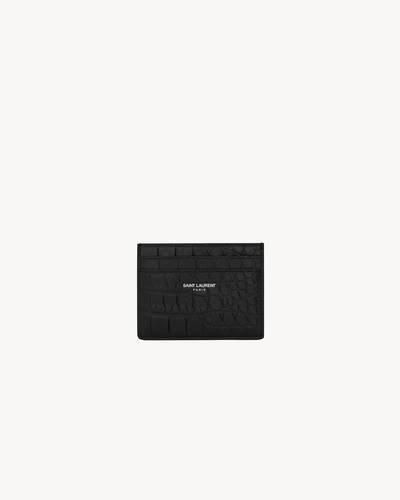 Saint Laurent 375946 DZE0E 1000 Classic Crocodile Embossed