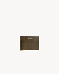 SAINT LAURENT PARIS bill clip wallet in lizard