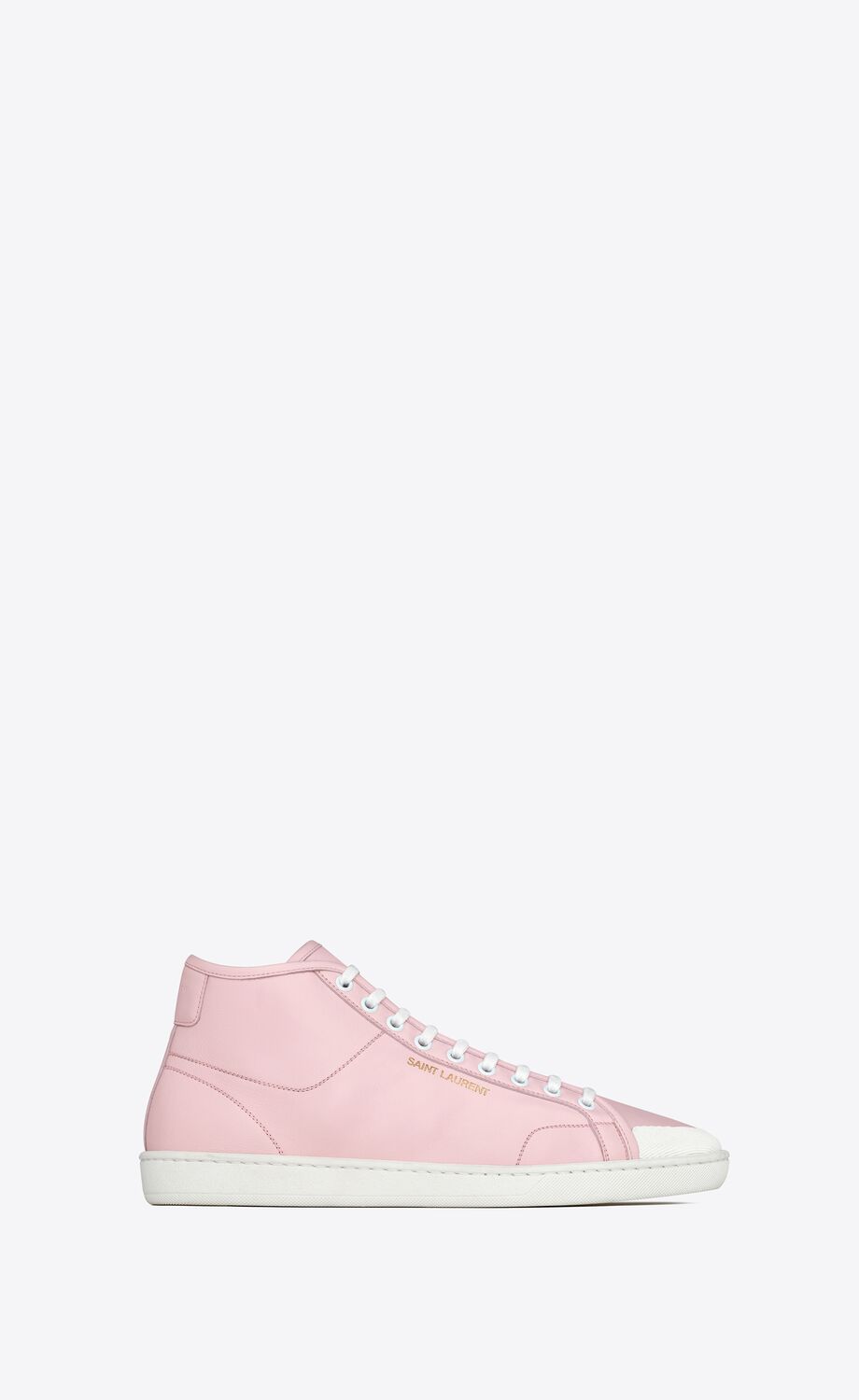 Court Classic SL/39 mid-top sneakers in grained leather | Saint Laurent ...