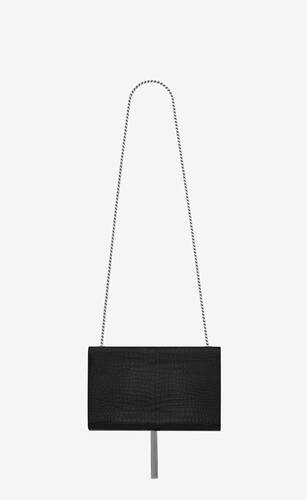 Saint Laurent Classic Monogram Tassel Crossbody Bag Leather Small