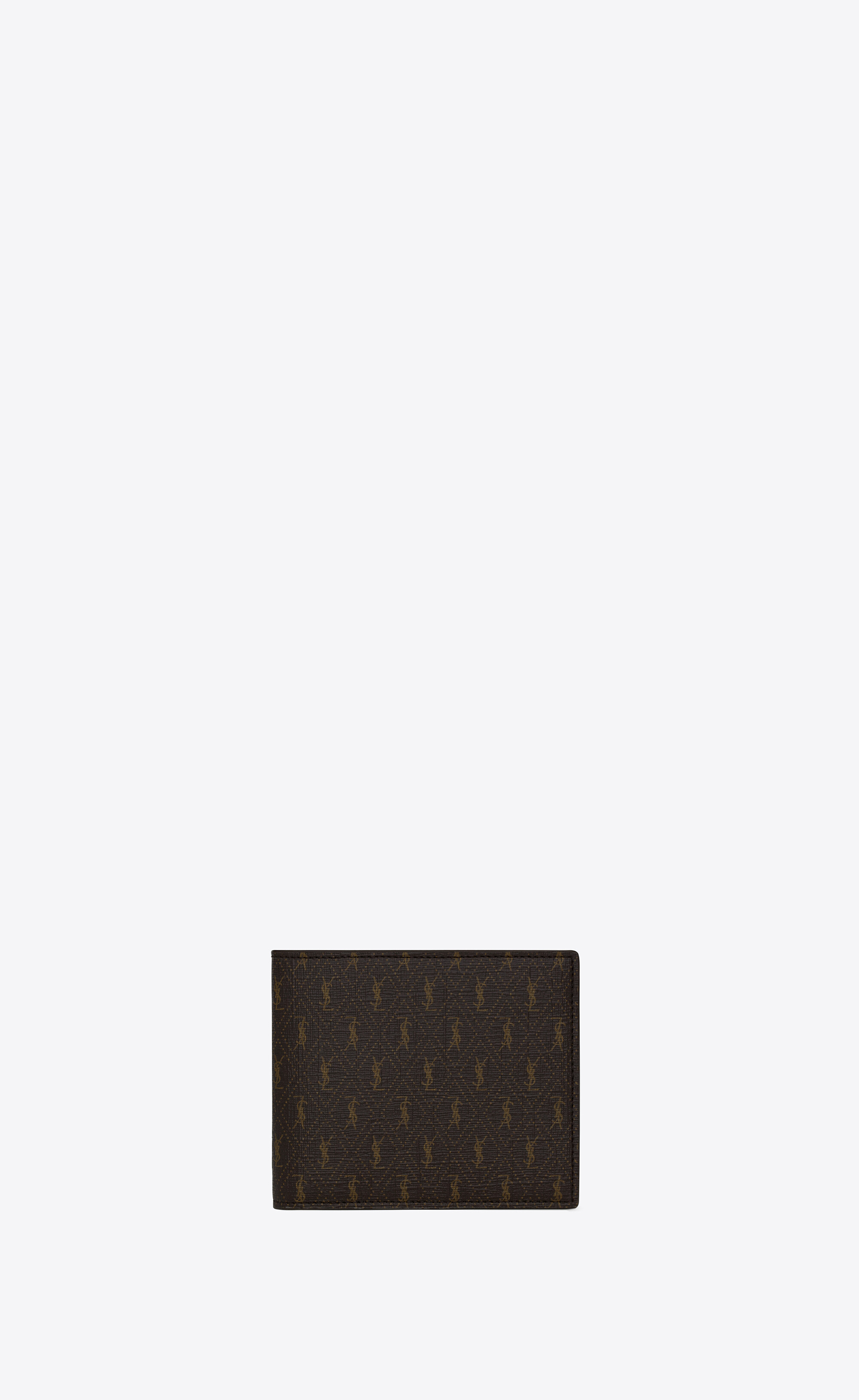 LE MONOGRAMME East/West wallet in CASSANDRE CANVAS AND SMOOTH LEATHER, Saint Laurent