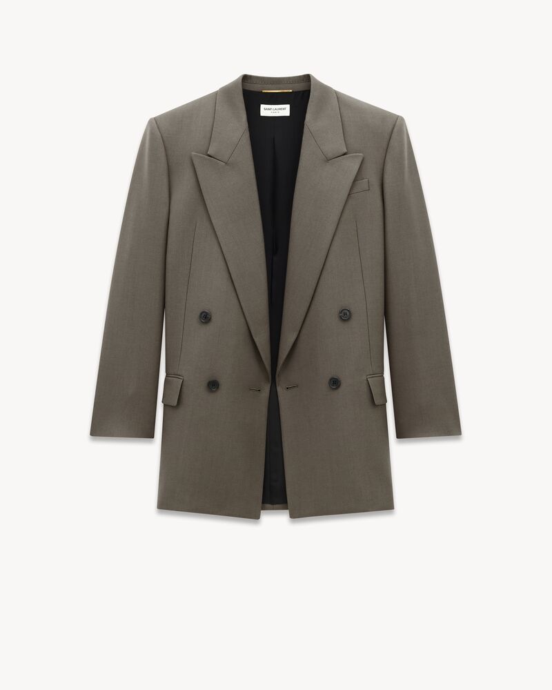 Jacket in Wool Gabardine