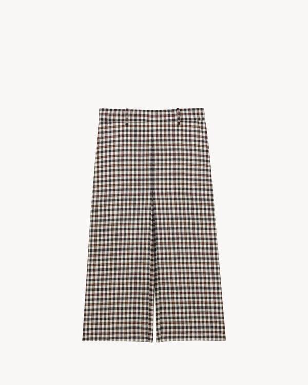 シェリエ　Mohair check wrap culottes Aikaze Khadi Mix Trumpet Culottes | 45R Official Online