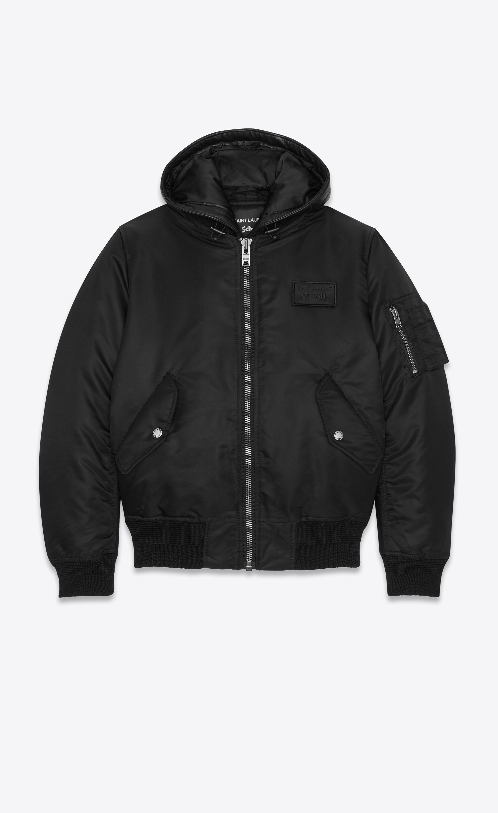 Schott bomber jacket in nylon | Saint Laurent | YSL.com