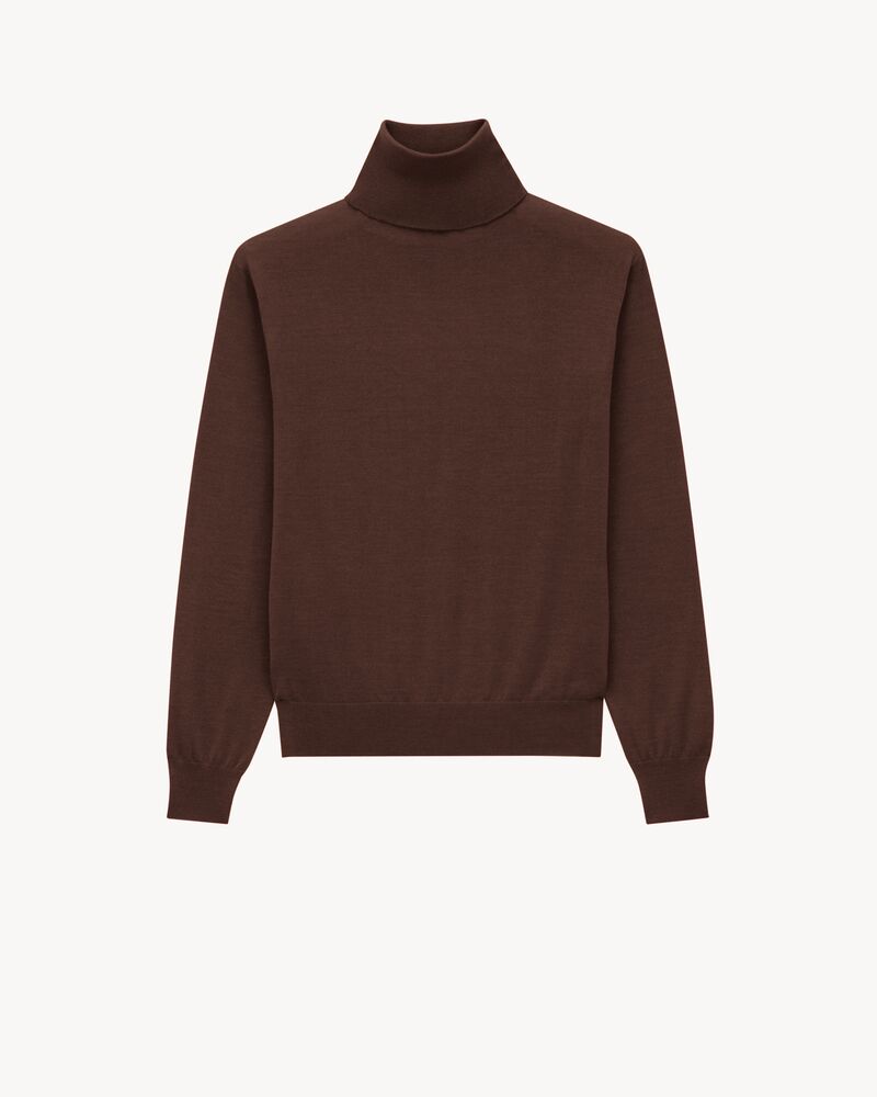 turtleneck sweater in cashmere, wool and silk