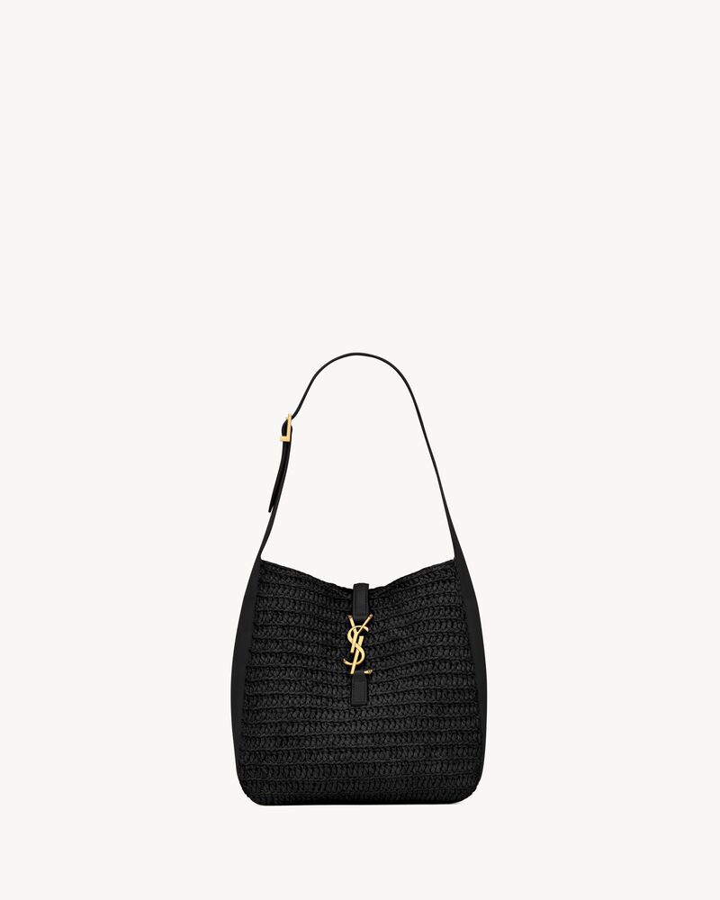 LE 5 À 7 supple small in raffia and leather
