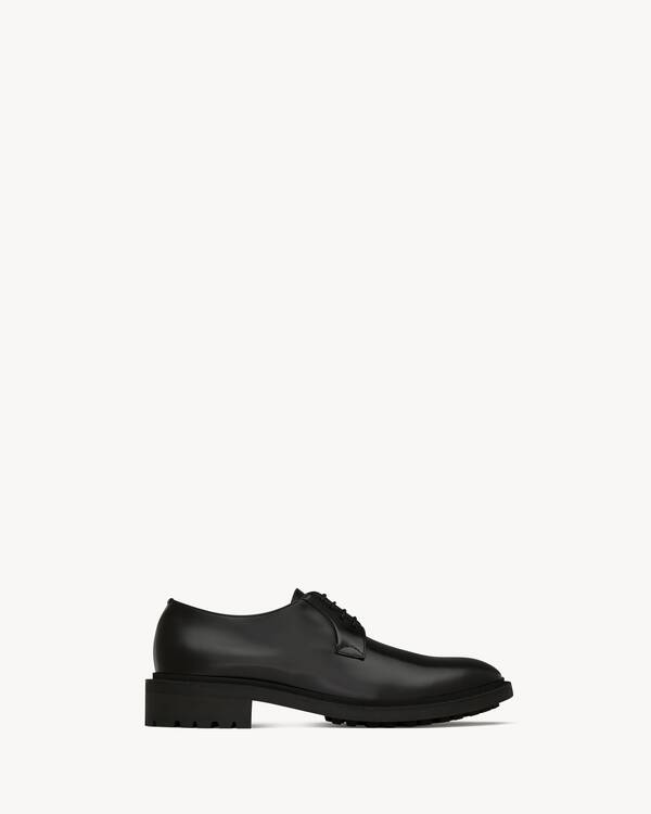 美品 SAINT LAURENT ブラックレザーシューズ 三越伊勢丹 | SAINT LAURENT/サンローラン_men通販 | ドレス
