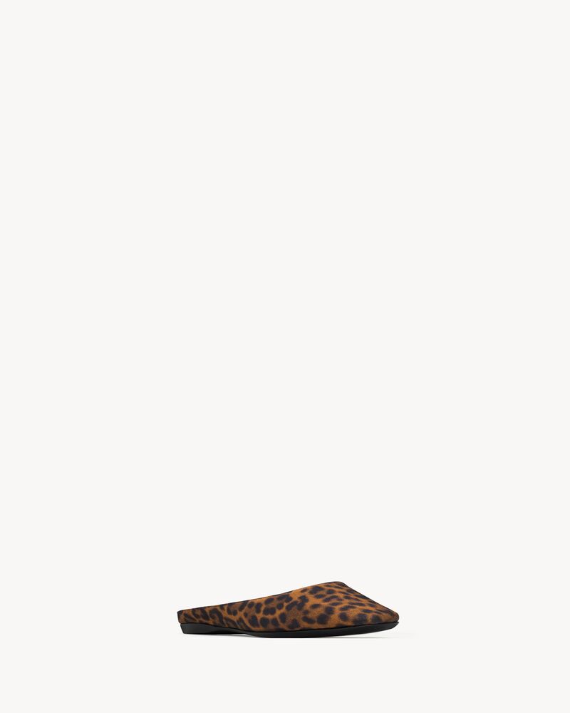 Scarpe senza lacci LIDO in gros-grain leopardato