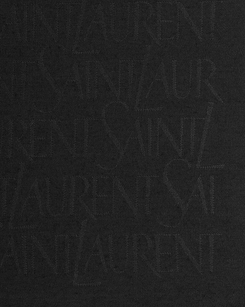 【Saint Laurent】シルクウール ロゴジャカードスカーフ シルクとウールのジャカード製 ラージサイズのスクエア