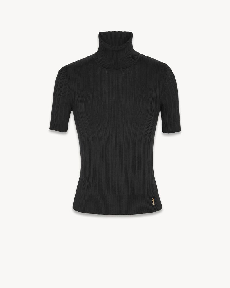 CASSANDRE top in ribbed silk