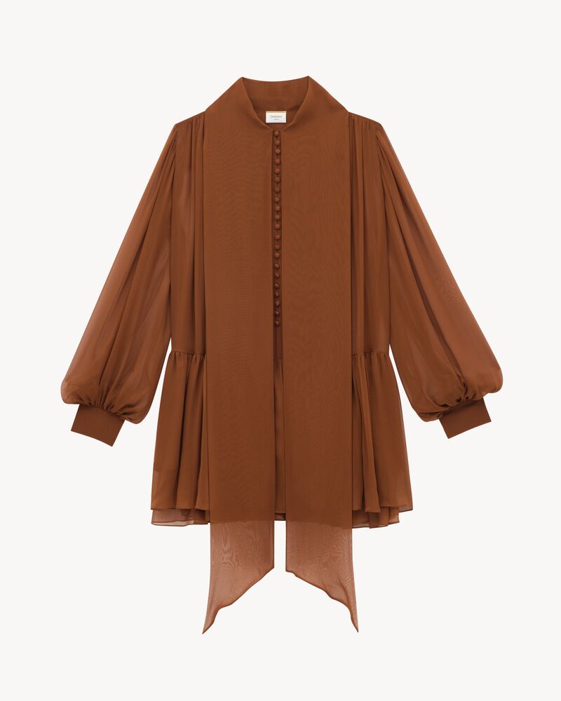 lavallière dress in silk crepe muslin