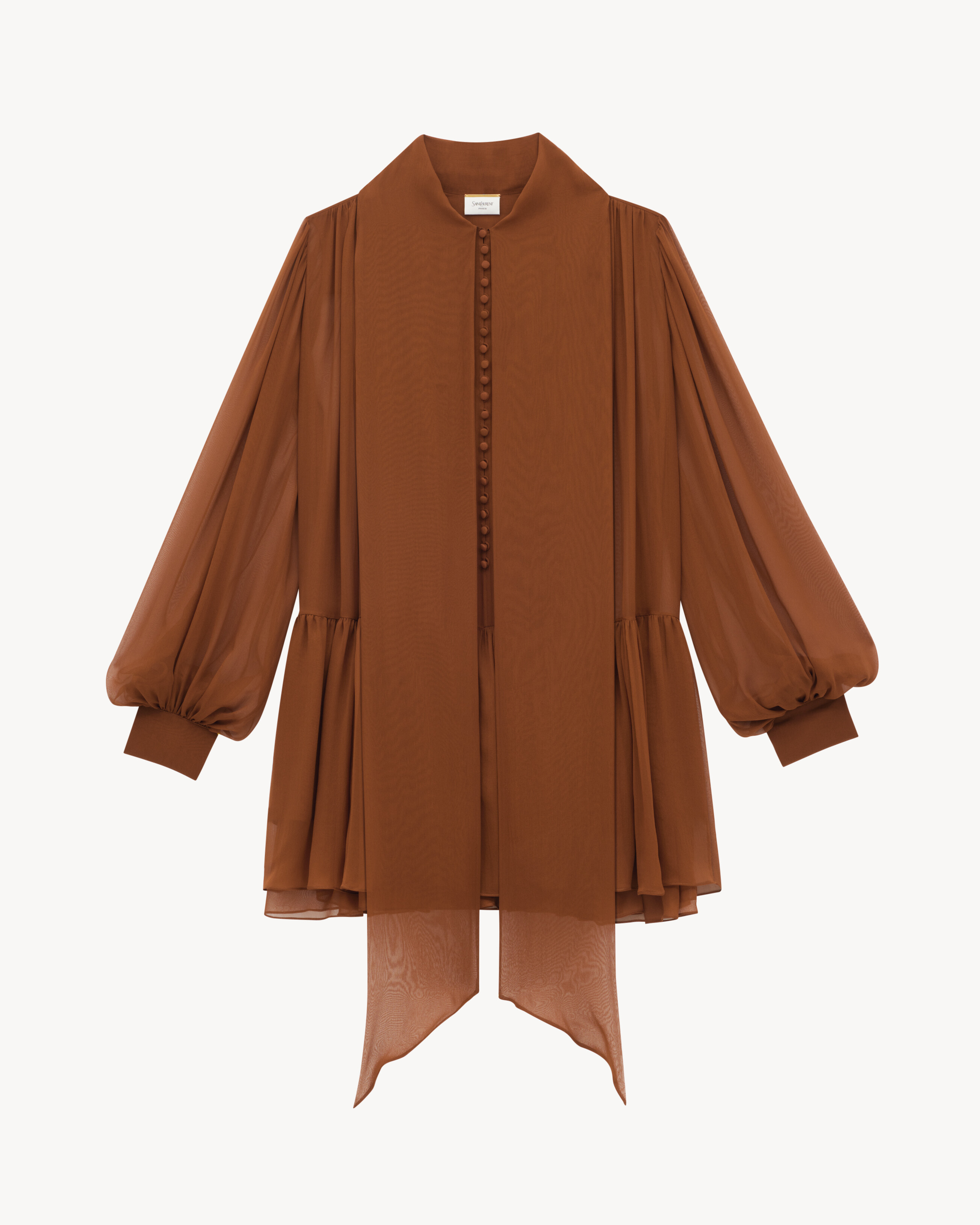 lavallière dress in silk crepe muslin