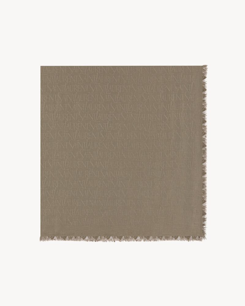 Saint Laurent large square scarf in modal and cashmere