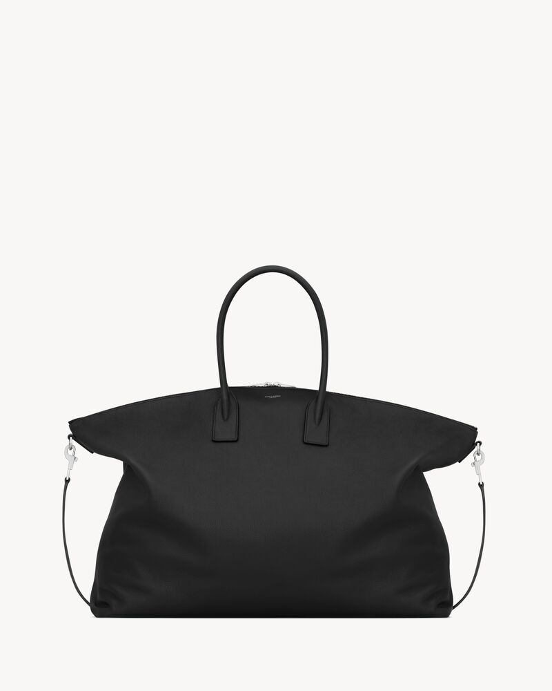 giant BOWLING tote in grained leather