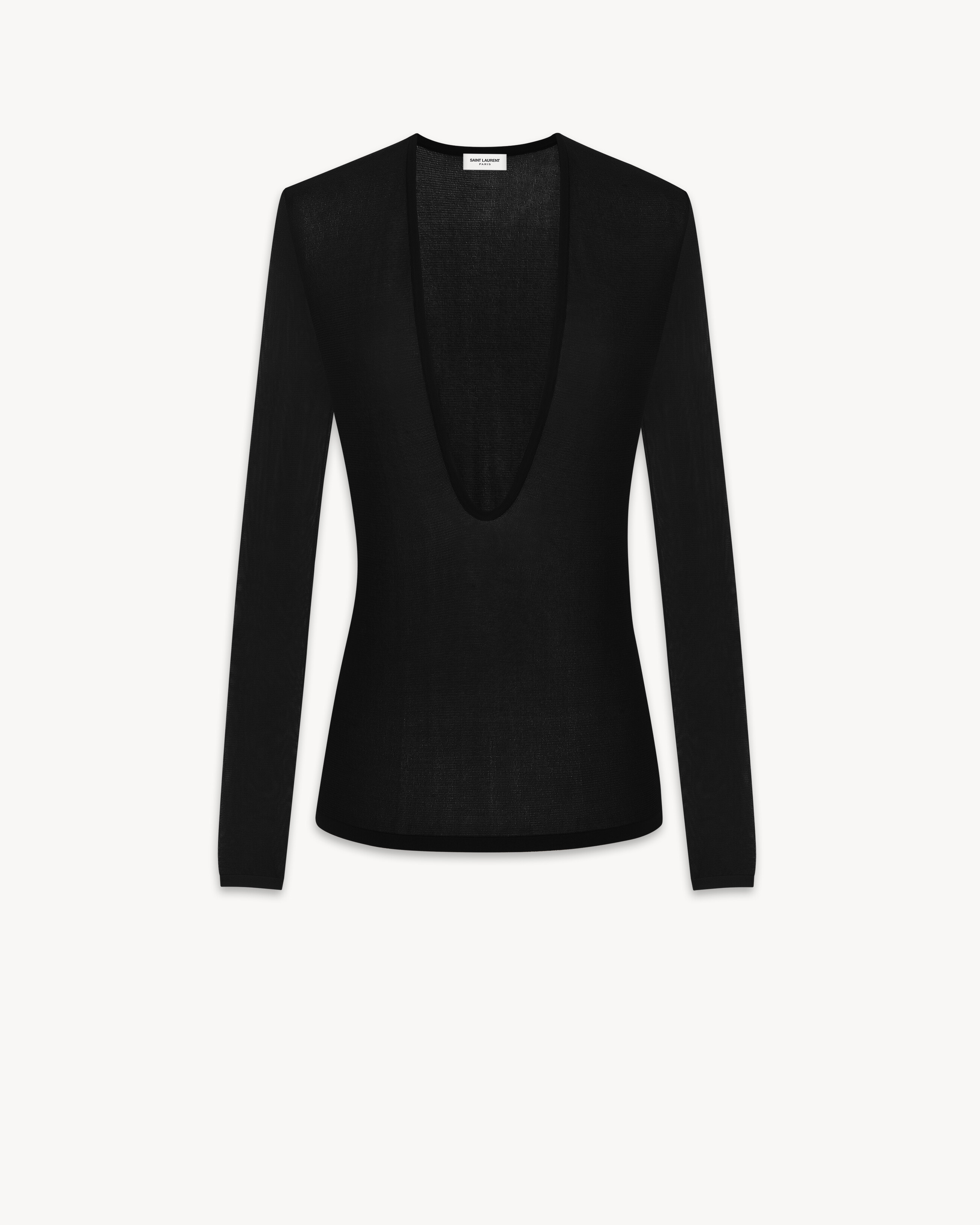 Scoop-Neck Sweater in Knit