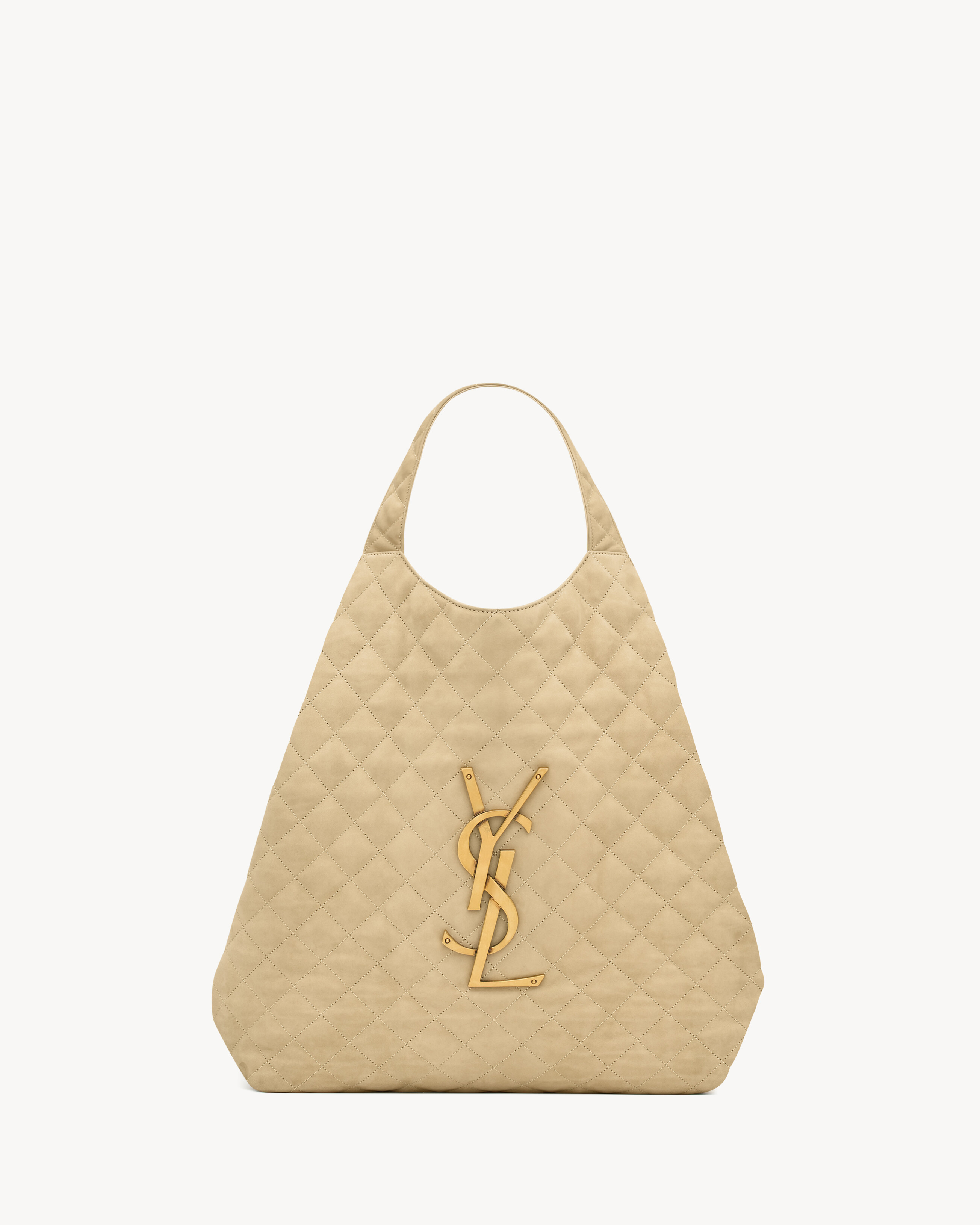 ICARE in quilted nubuck suede