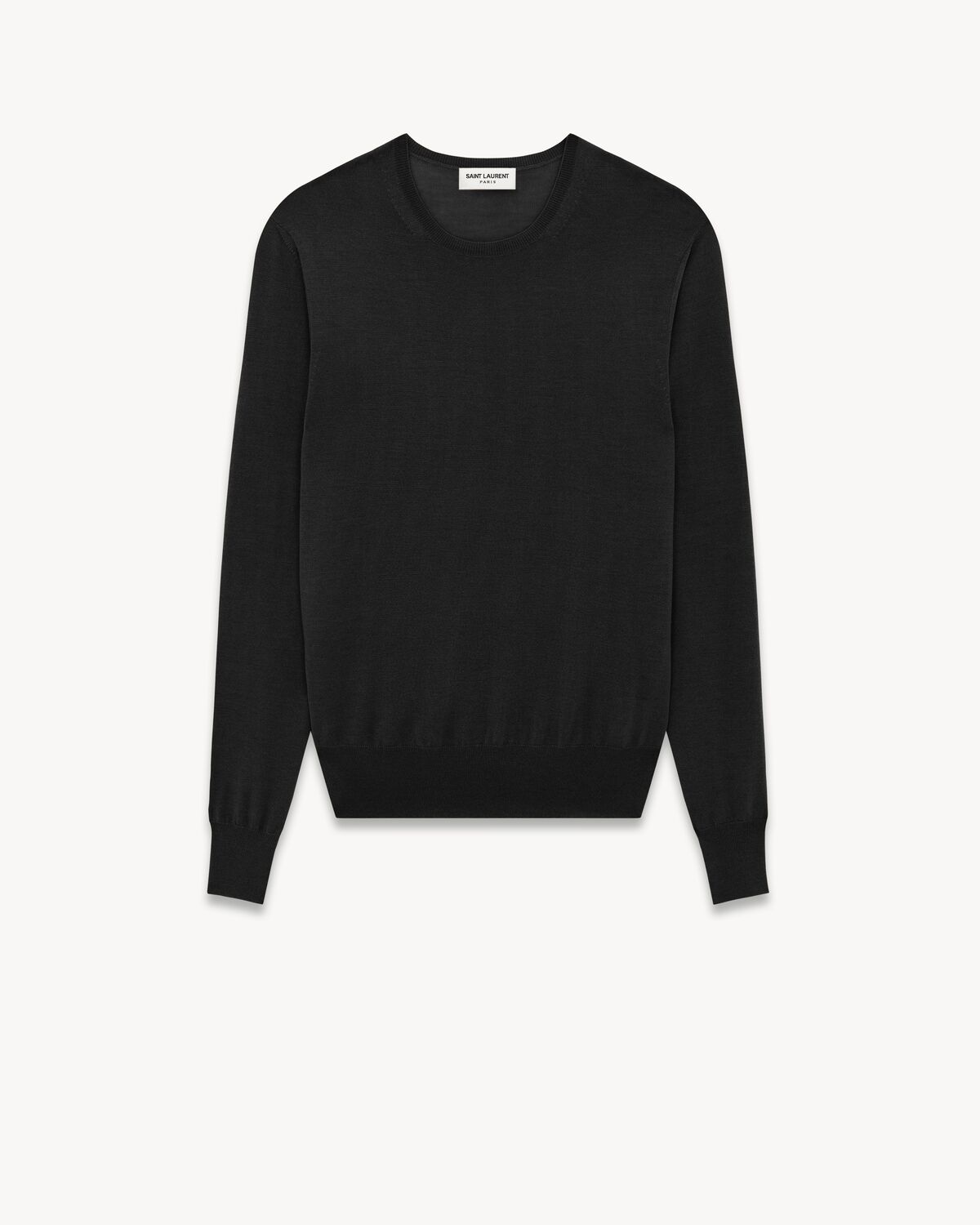 crewneck sweater in cashmere, wool and silk