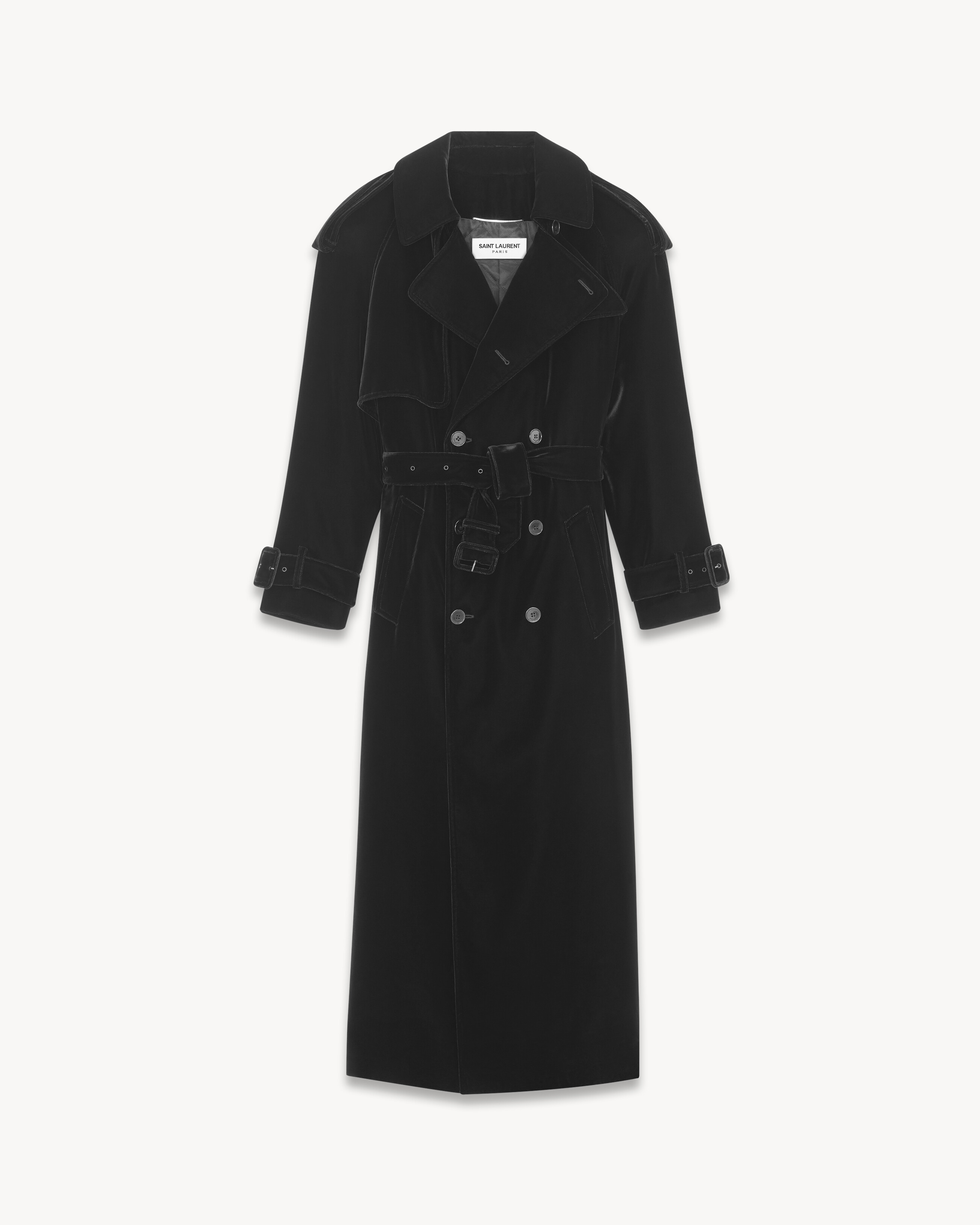 Trench coat in velvet