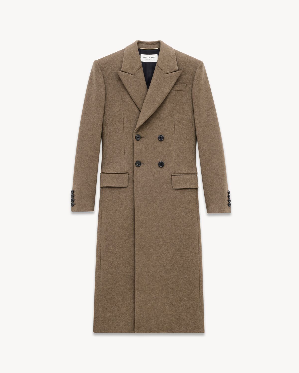 long coat in cashmere and wool felt