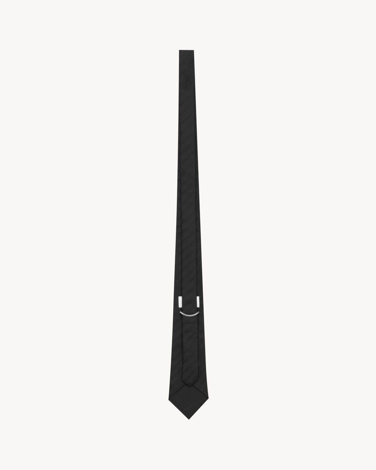 striped wide tie in silk jacquard