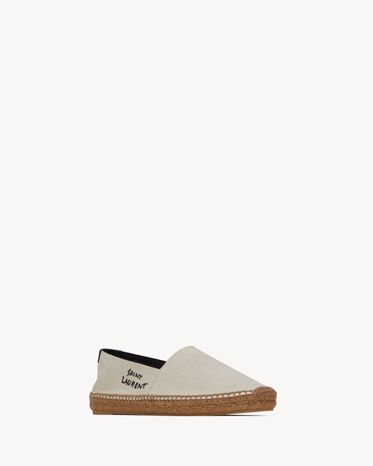 Saint Laurent embroidered espadrilles in canvas