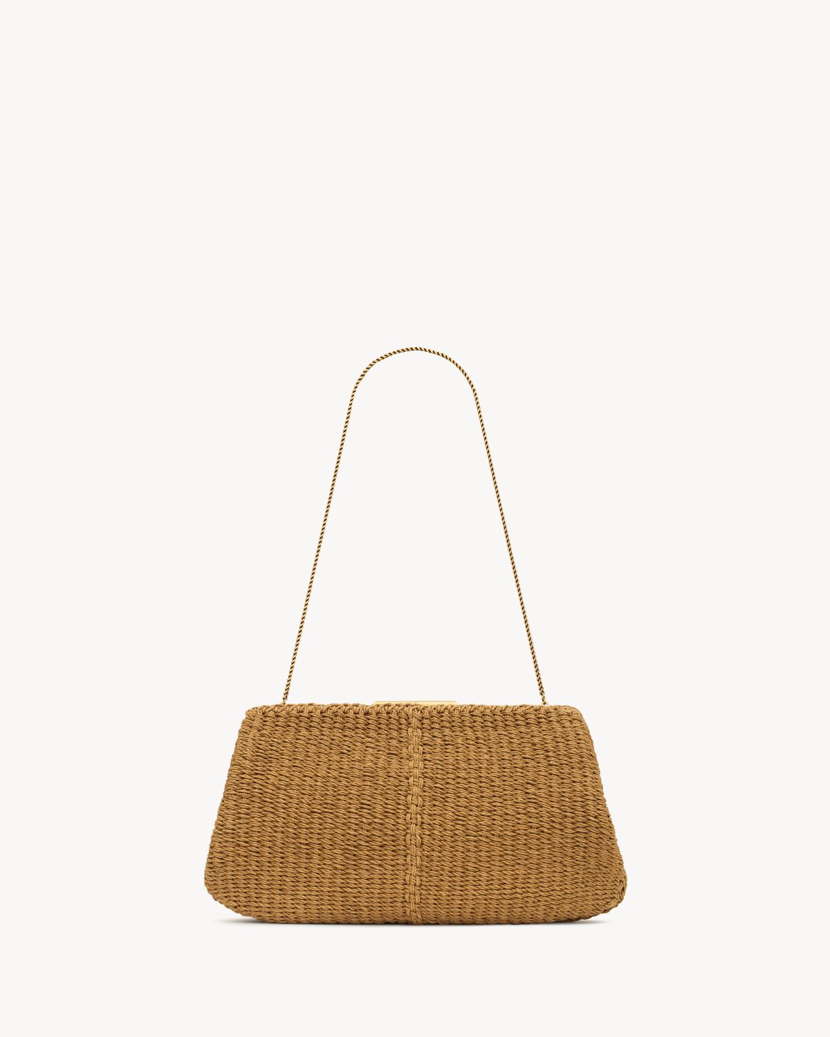 saint laurent large clutch in rope