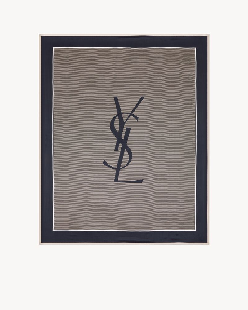 CASSANDRE striped stole in silk charmeuse