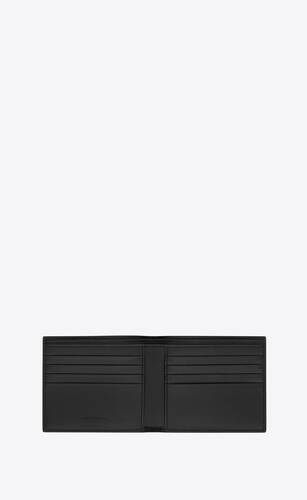 Saint Laurent Paris EAST/WEST wallet in grid leather | Saint Laurent ...