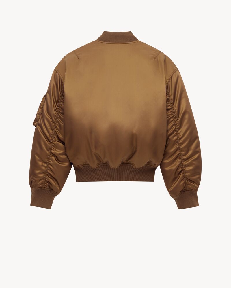 bomber jacket in shiny nylon