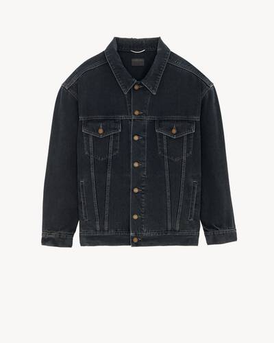 ダークデニムジャケット フィット感あり イヴ・サンローラン