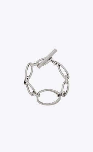 twist and curve links bracelet in metal