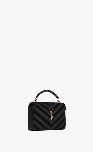 ysl black bag gold logo