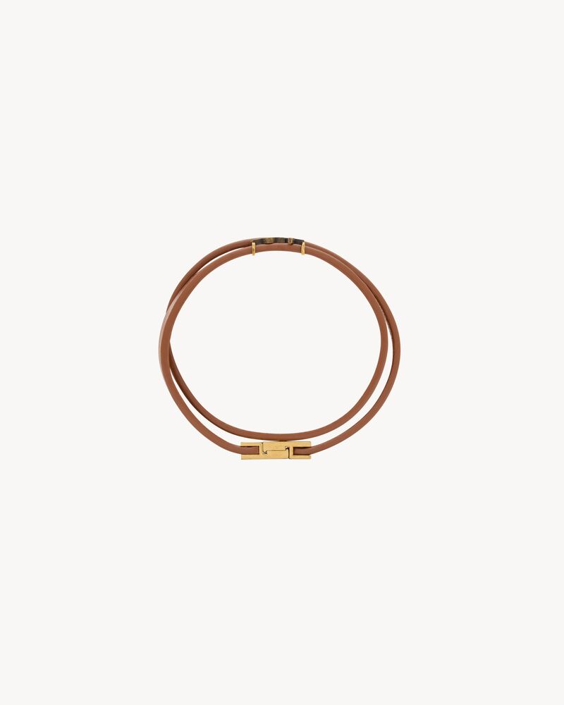 CASSANDRE double-wrap bracelet in leather