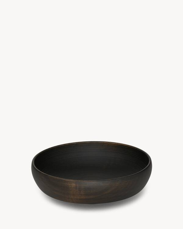 GATO MIKIO SINAFU MEDIUM FLAT BOWL in Black | Saint Laurent | YSL